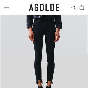 AGOLDE SOPHIE MID RISE SKINNY ANKLE IN SHOUT NWOT